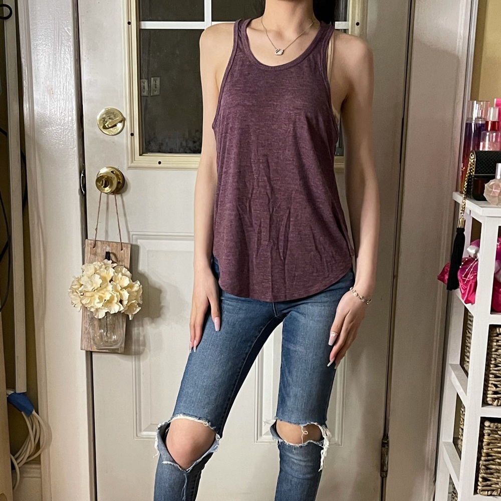 Plum Victoria Secret Racerback Tank - Picture 2 of 3